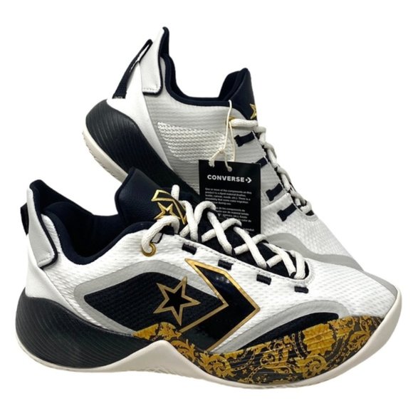 Converse BB Shift Gold White Basketball Sneaker Suede Mesh Women Mid Top A02517C - Picture 1 of 9